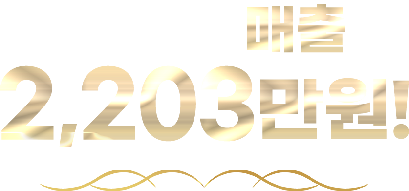 월 평균 순수익 2,203만원!